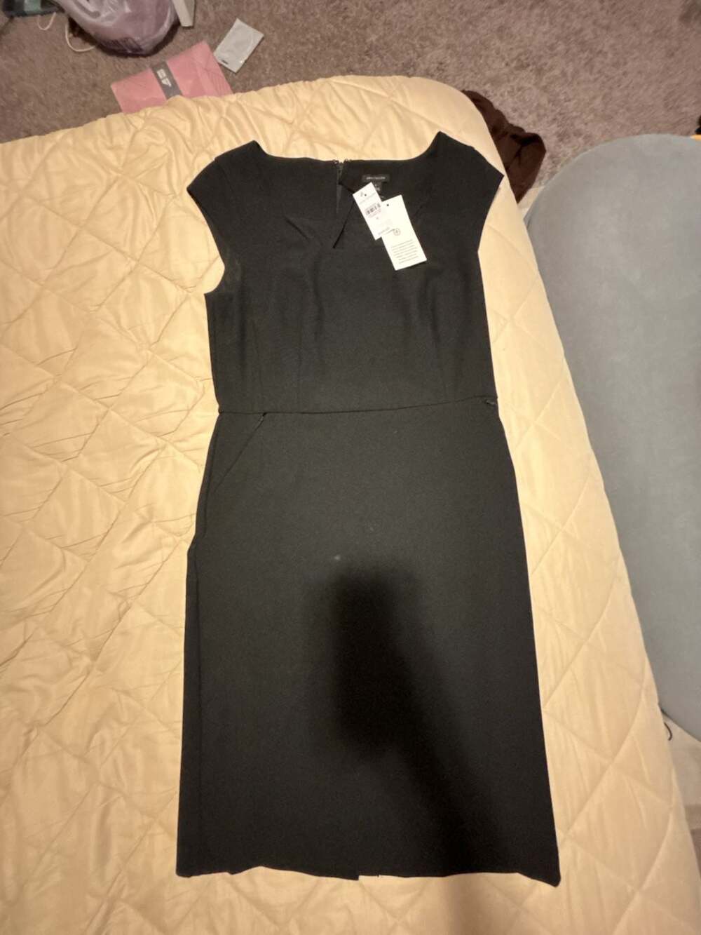 Ann Taylor Signature Stretch Sheath Dress Black Size 6